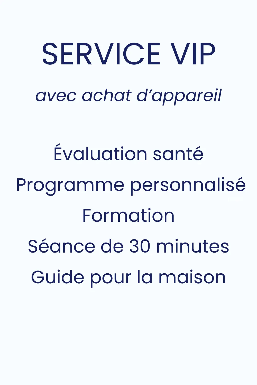 Service VIP avec appareil Power Plate